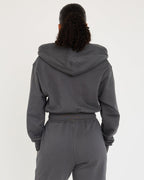 Felpa con cappuccio Core Classic Cropped Zip