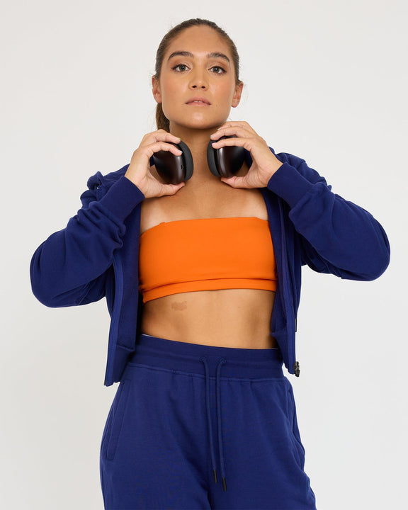 Core Classic verkürzter Kapuzenpullover mit Reißverschluss